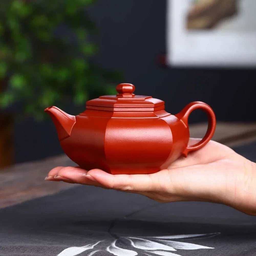 Teko Zisha Yixing Buatan Tangan Sepenuhnya [Dabin Liufang Pot] (Zhu Ni - 260ml)