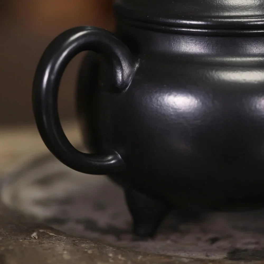 Teiera Yixing Zisha completamente fatta a mano [Dabin Ruyi Pot] (Hei Ni - 210ml)