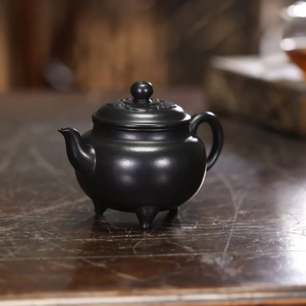 Teiera Yixing Zisha completamente fatta a mano [Dabin Ruyi Pot] (Hei Ni - 210ml)