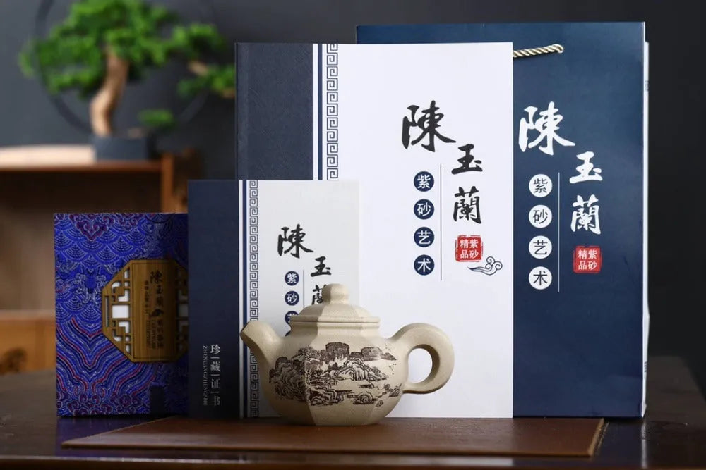 Full Handmade Yixing Zisha Teapot [Dao Hong Lianzi Pot] (Bensan Lu Ni - 360ml) - YIQIN TEA HOUSE | yiqinteahouse.com | >300ml, full handmade zisha teapot, new arrival, teapot, teaware