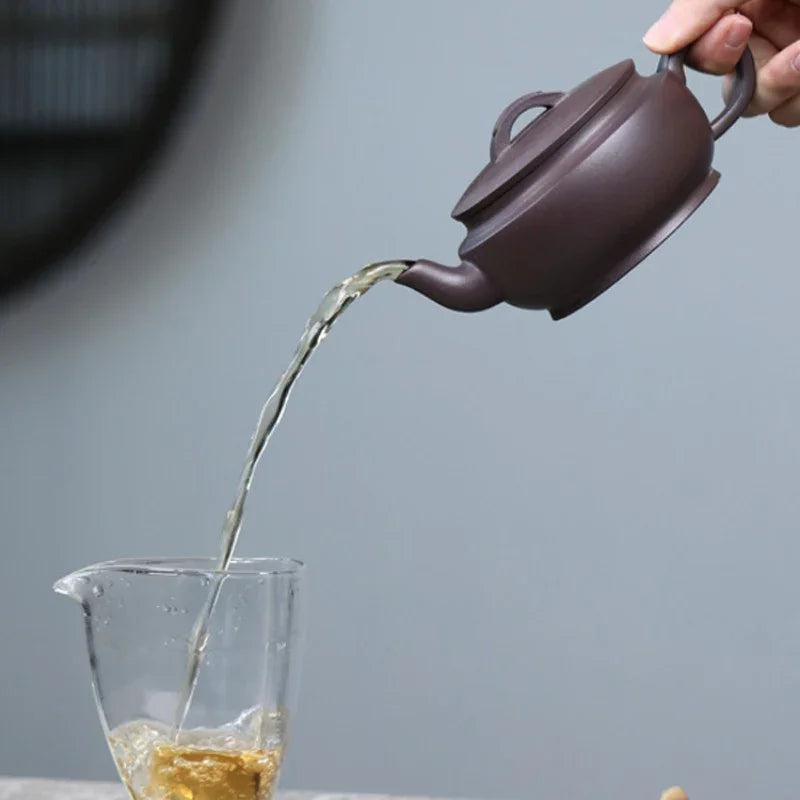 Teko Zisha Yixing Buatan Tangan Sepenuhnya [Dayun Hanwa Pot] (Lao Zi Ni - 250ml)