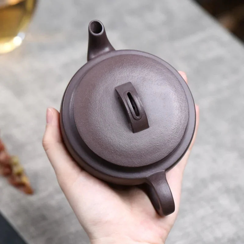 Teko Zisha Yixing Buatan Tangan Sepenuhnya [Dayun Hanwa Pot] (Lao Zi Ni - 250ml)