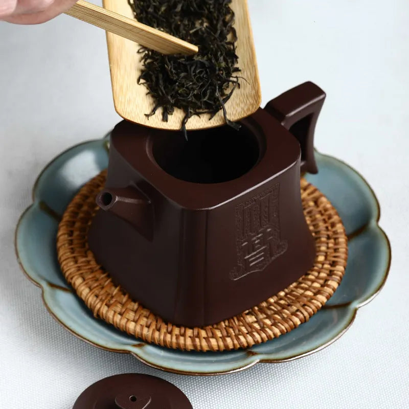 Full Handmade Yixing Zisha Teapot [Dazhi Ruoyu] (Lao Zi Ni - 210ml) - YIQIN TEA HOUSE | yiqinteahouse.com | 200-300ml, full handmade zisha teapot, new arrival, teapot, teaware