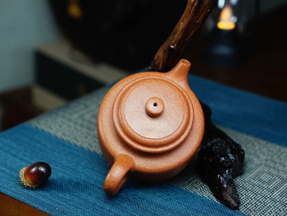 Full Handmade Yixing Zisha Teapot [Dezhong Pot] (Jiang Po Ni - 180ml) - YIQIN TEA HOUSE | yiqinteahouse.com | <200ml, full handmade zisha teapot, plain smooth, teapot, teaware