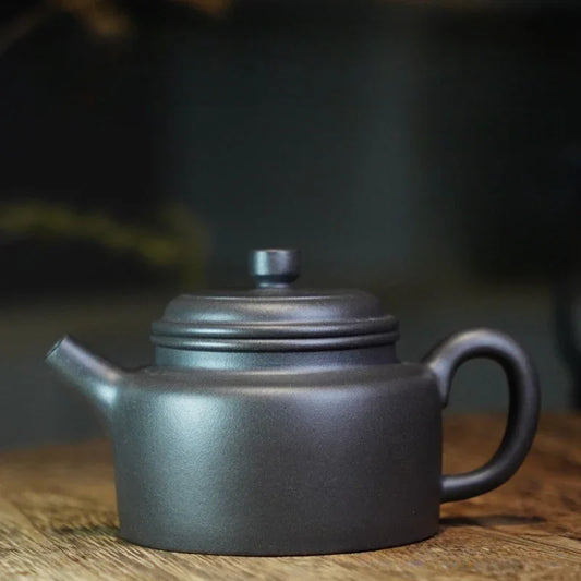 Teko Yixing Zisha Buatan Tangan Sepenuhnya [Periuk Dezhong] (Qinghui Ni - 190ml)