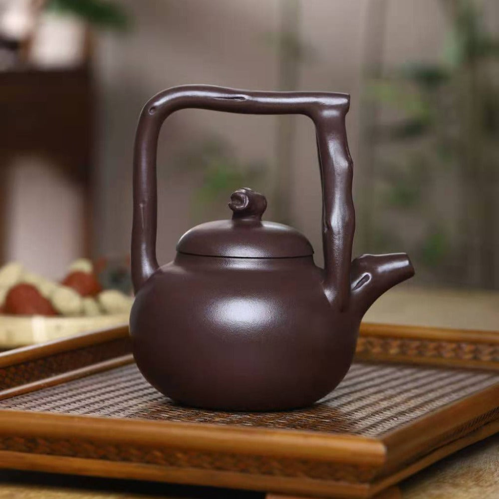 Full Handmade Yixing Zisha Teapot [Dong Po Tiliang Pot] Plain Smooth (Lao Zi Ni - 240ml) - YIQIN TEA HOUSE | yiqinteahouse.com | 200-300ml, full handmade zisha teapot, new arrival, plain smooth, teapot, teaware