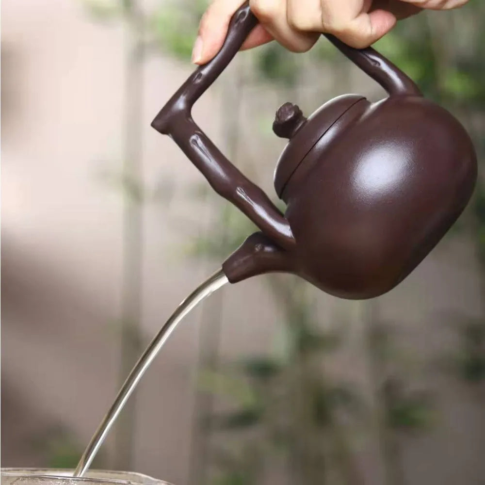 Full Handmade Yixing Zisha Teapot [Dong Po Tiliang Pot] Plain Smooth (Lao Zi Ni - 240ml) - YIQIN TEA HOUSE | yiqinteahouse.com | 200-300ml, full handmade zisha teapot, new arrival, plain smooth, teapot, teaware