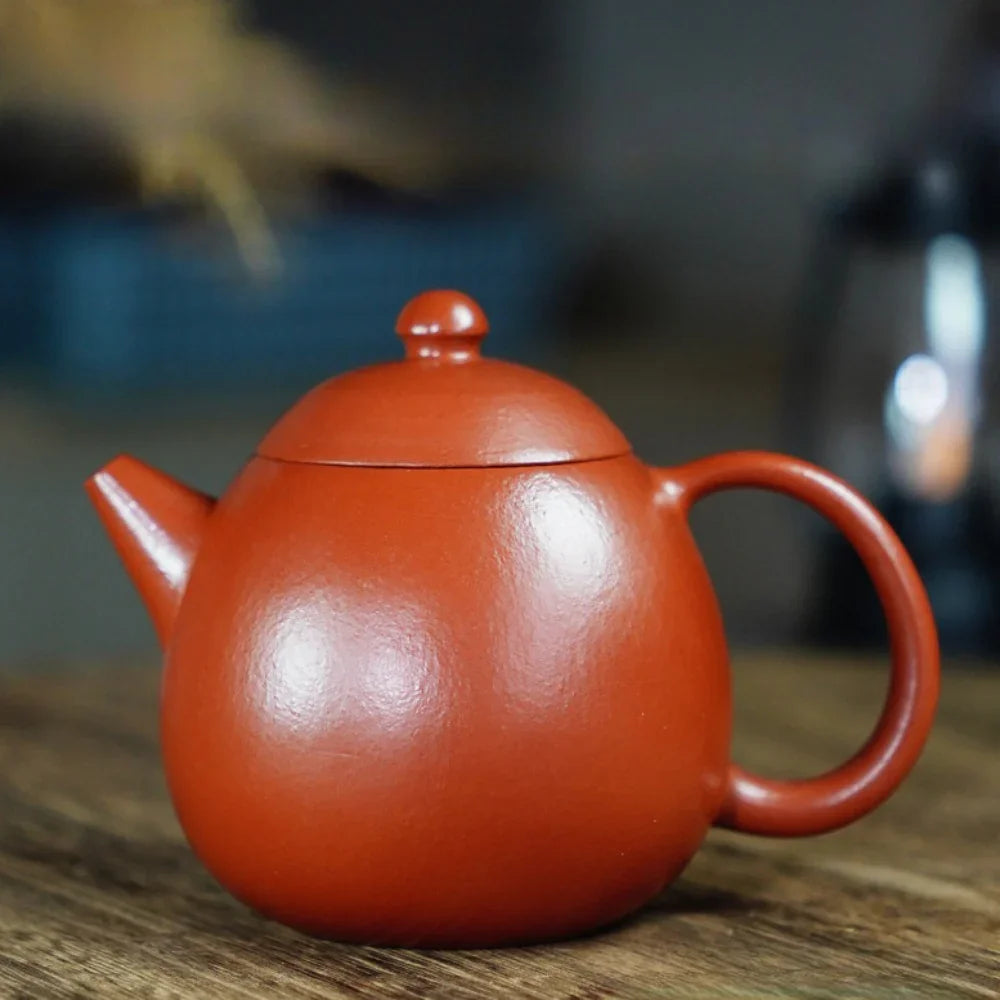 Teko Zisha Yixing Buatan Tangan Sepenuhnya [Dragon Egg Pot] (Zhu Ni - 220ml)