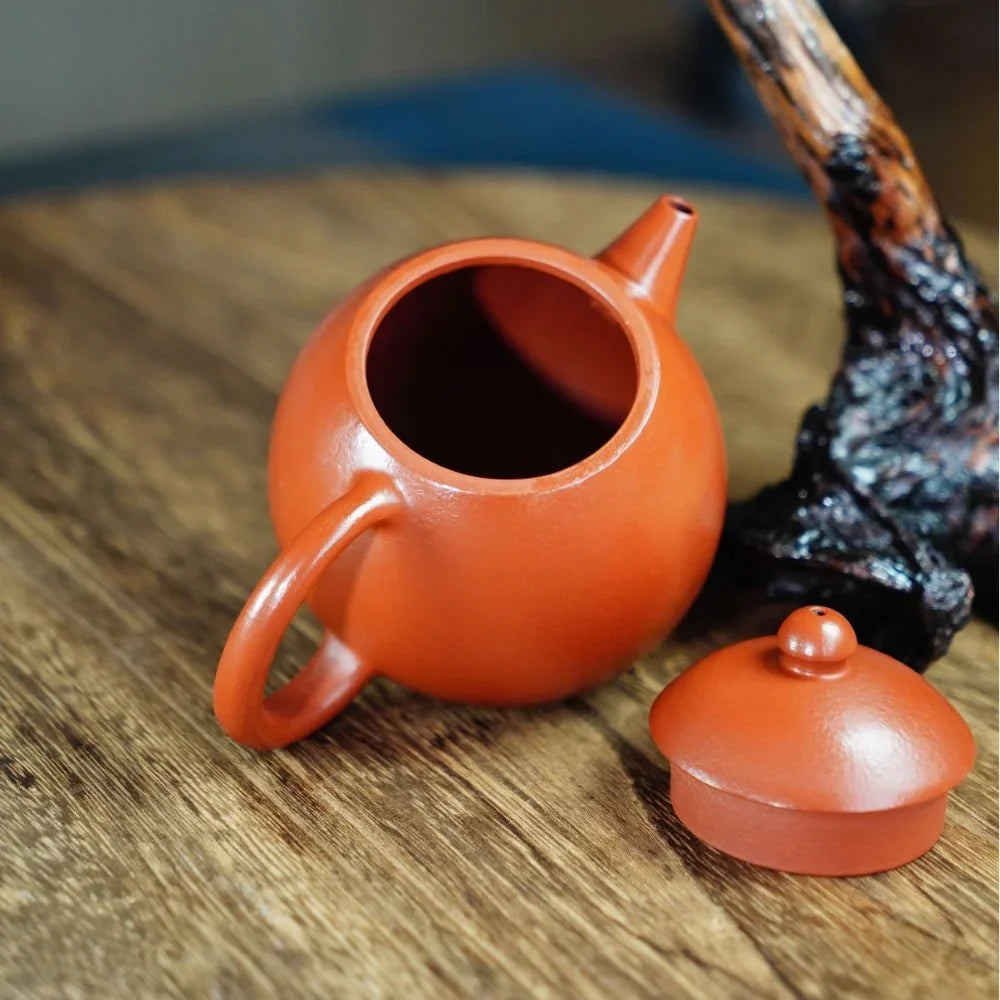 Teko Zisha Yixing Buatan Tangan Sepenuhnya [Dragon Egg Pot] (Zhu Ni - 220ml)