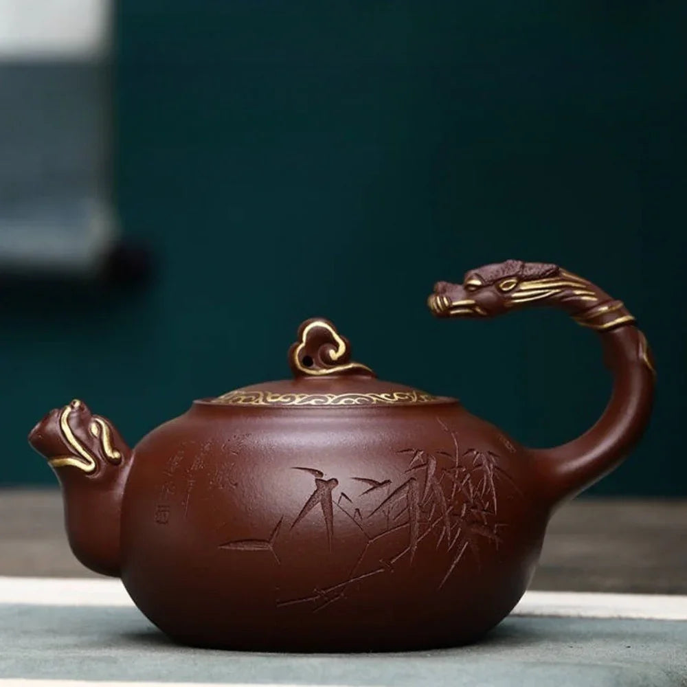 full-handmade-yixing-zisha-teapot-dragon-pot-di-cao-qing-300ml-yiqin-tea-house-yiqinteahouse-com-1 - YIQIN TEA HOUSE 一沁茶舍 yiqinteahouse.com