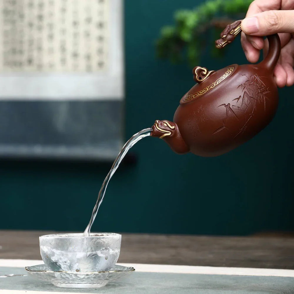 full-handmade-yixing-zisha-teapot-dragon-pot-di-cao-qing-300ml-yiqin-tea-house-yiqinteahouse-com-10 - YIQIN TEA HOUSE 一沁茶舍 yiqinteahouse.com