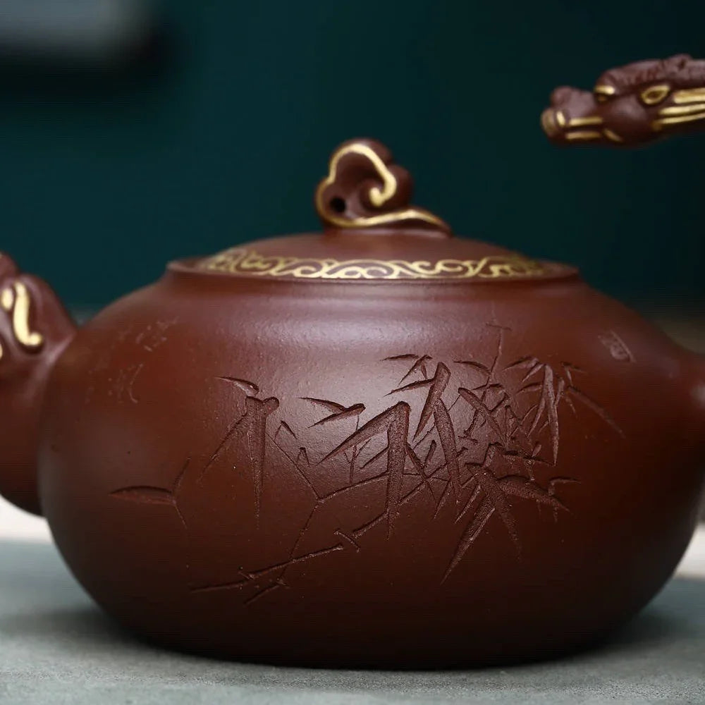 full-handmade-yixing-zisha-teapot-dragon-pot-di-cao-qing-300ml-yiqin-tea-house-yiqinteahouse-com-5 - YIQIN TEA HOUSE 一沁茶舍 yiqinteahouse.com