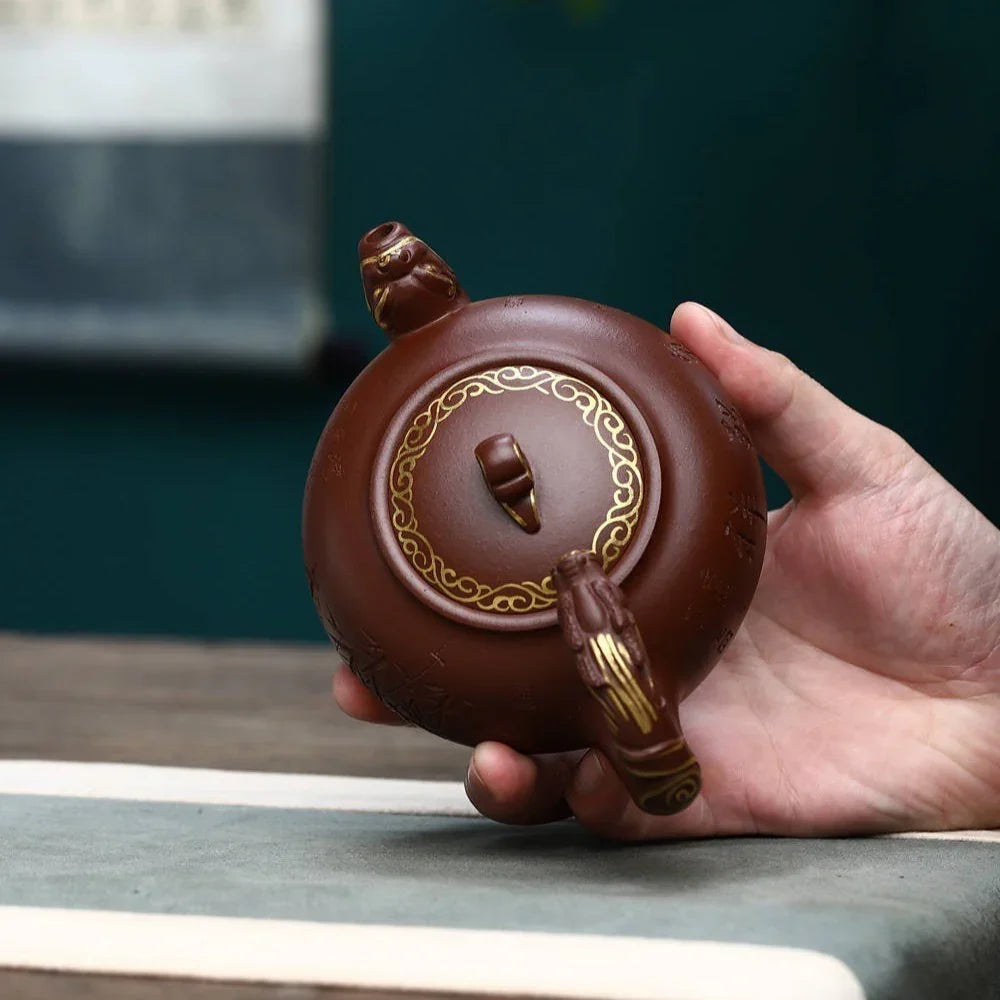 full-handmade-yixing-zisha-teapot-dragon-pot-di-cao-qing-300ml-yiqin-tea-house-yiqinteahouse-com-6 - YIQIN TEA HOUSE 一沁茶舍 yiqinteahouse.com