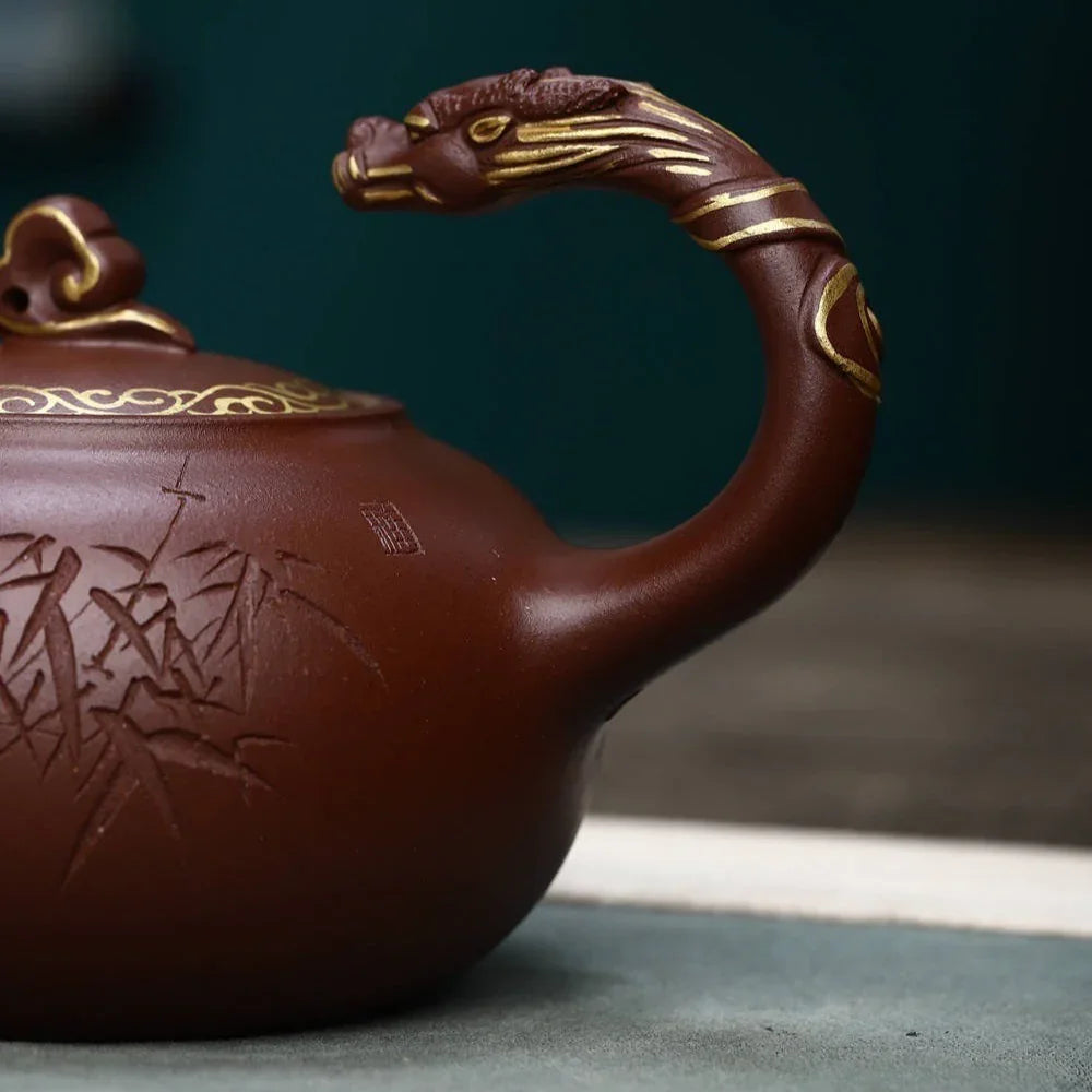 full-handmade-yixing-zisha-teapot-dragon-pot-di-cao-qing-300ml-yiqin-tea-house-yiqinteahouse-com-7 - YIQIN TEA HOUSE 一沁茶舍 yiqinteahouse.com