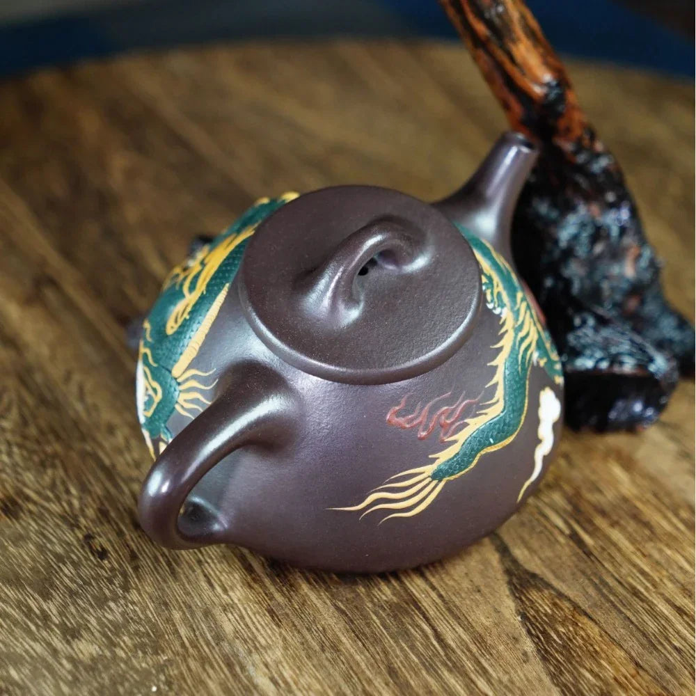 Teko Yixing Zisha Buatan Tangan Sepenuhnya [Dragon Ziye Shi Piao Pot] (Lao Zi Ni - 360ml)