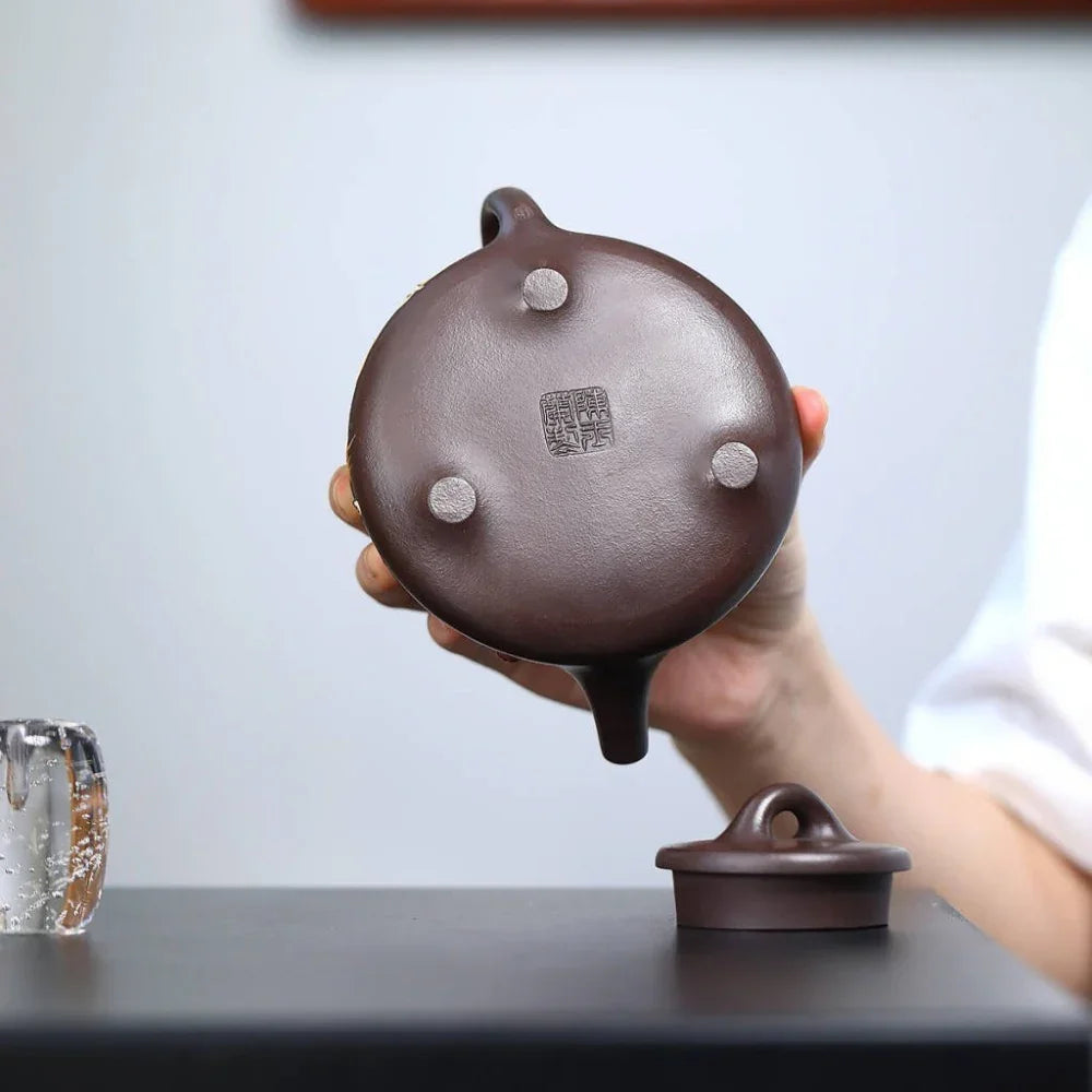 Teko Yixing Zisha Buatan Tangan Sepenuhnya [Dragon Ziye Shi Piao Pot] (Lao Zi Ni - 360ml)