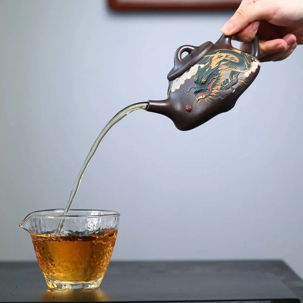 Teko Yixing Zisha Buatan Tangan Sepenuhnya [Dragon Ziye Shi Piao Pot] (Lao Zi Ni - 360ml)