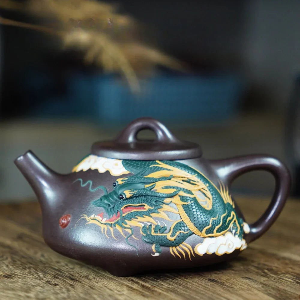 Teko Yixing Zisha Buatan Tangan Sepenuhnya [Dragon Ziye Shi Piao Pot] (Lao Zi Ni - 360ml)