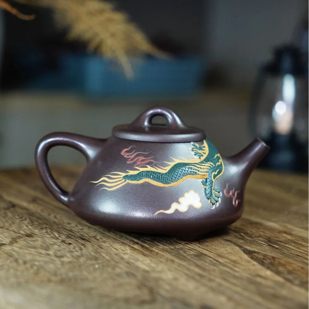 Teko Yixing Zisha Buatan Tangan Sepenuhnya [Dragon Ziye Shi Piao Pot] (Lao Zi Ni - 360ml)