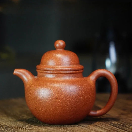 Teko Yixing Zisha Buatan Tangan Sepenuhnya [Duo Qiu Pot] (Jiang Po Ni - 200ml)
