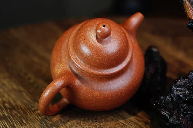 Teko Yixing Zisha Buatan Tangan Sepenuhnya [Duo Qiu Pot] (Jiang Po Ni - 200ml)