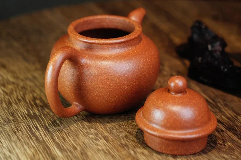 Teko Yixing Zisha Buatan Tangan Sepenuhnya [Duo Qiu Pot] (Jiang Po Ni - 200ml)