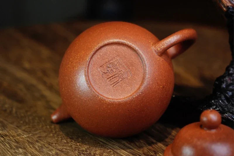 Teko Yixing Zisha Buatan Tangan Sepenuhnya [Duo Qiu Pot] (Jiang Po Ni - 200ml)
