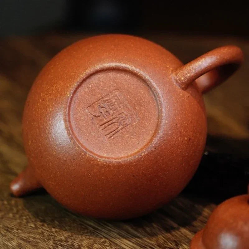 Teko Yixing Zisha Buatan Tangan Sepenuhnya [Duo Qiu Pot] (Jiang Po Ni - 200ml)