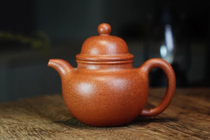 Teko Yixing Zisha Buatan Tangan Sepenuhnya [Duo Qiu Pot] (Jiang Po Ni - 200ml)
