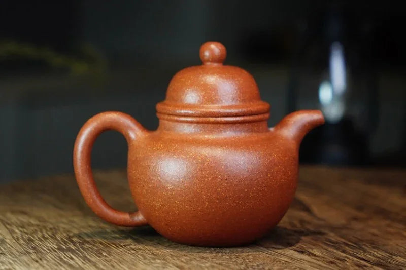 Teko Yixing Zisha Buatan Tangan Sepenuhnya [Duo Qiu Pot] (Jiang Po Ni - 200ml)