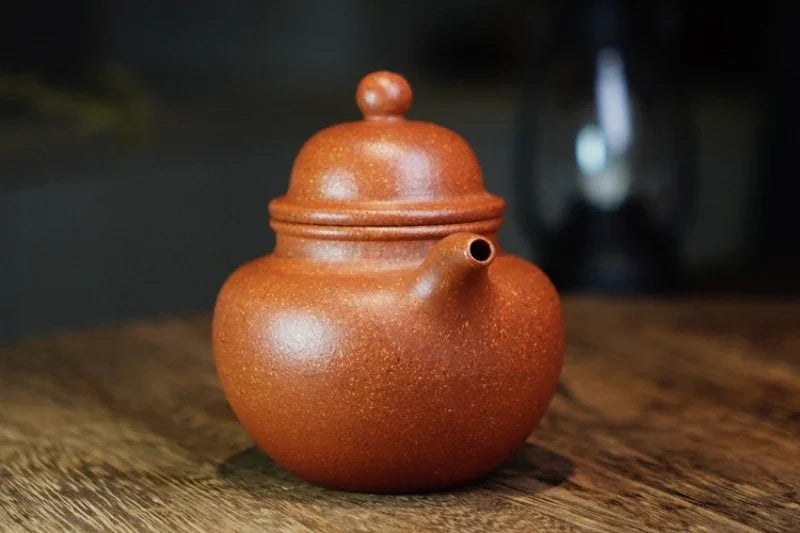Teko Yixing Zisha Buatan Tangan Sepenuhnya [Duo Qiu Pot] (Jiang Po Ni - 200ml)