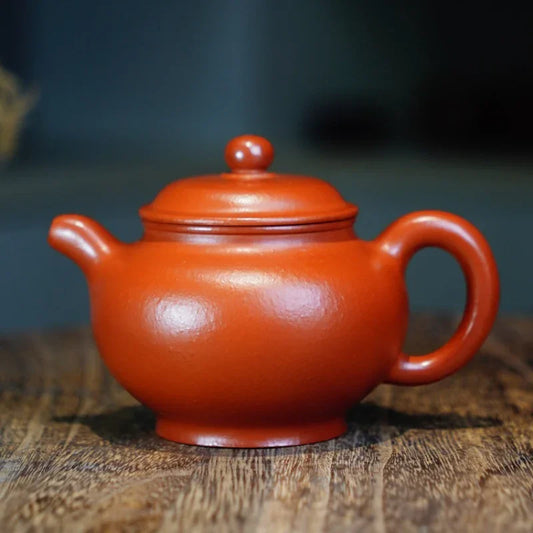 Teko Zisha Yixing Buatan Tangan Sepenuhnya [Periuk Duo Zhi] (Zhao Zhuang Zhu Ni - 250ml)