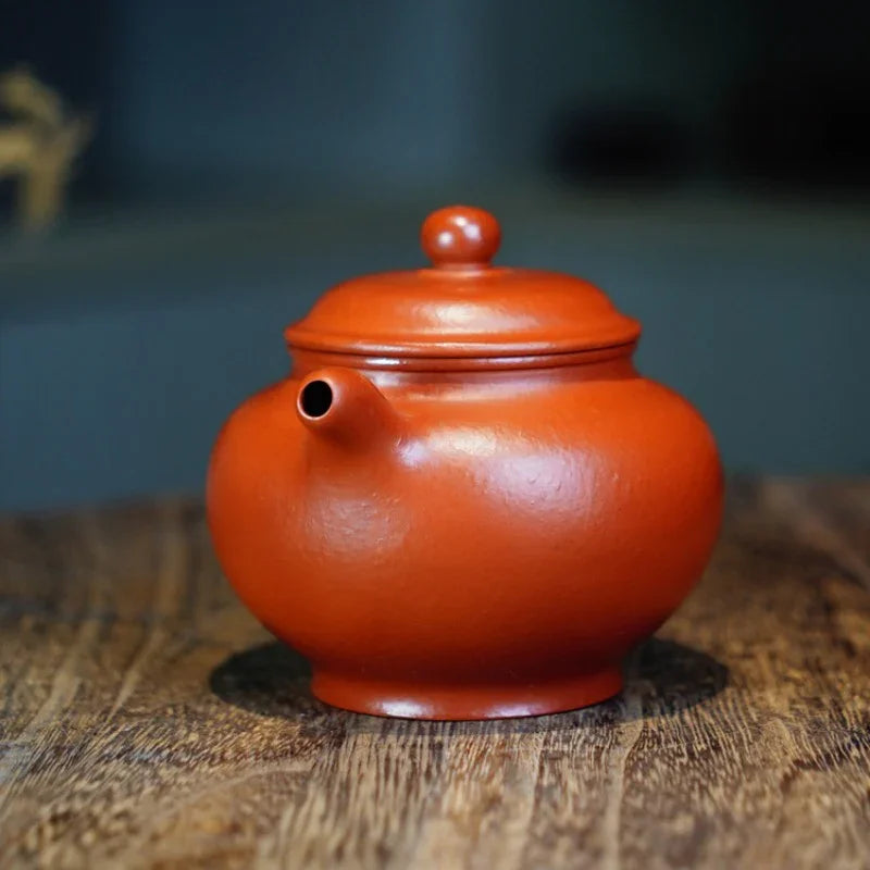 Teko Zisha Yixing Buatan Tangan Sepenuhnya [Periuk Duo Zhi] (Zhao Zhuang Zhu Ni - 250ml)