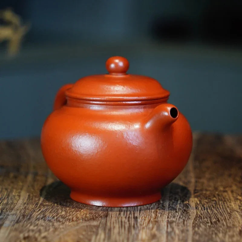 Teko Zisha Yixing Buatan Tangan Sepenuhnya [Periuk Duo Zhi] (Zhao Zhuang Zhu Ni - 250ml)