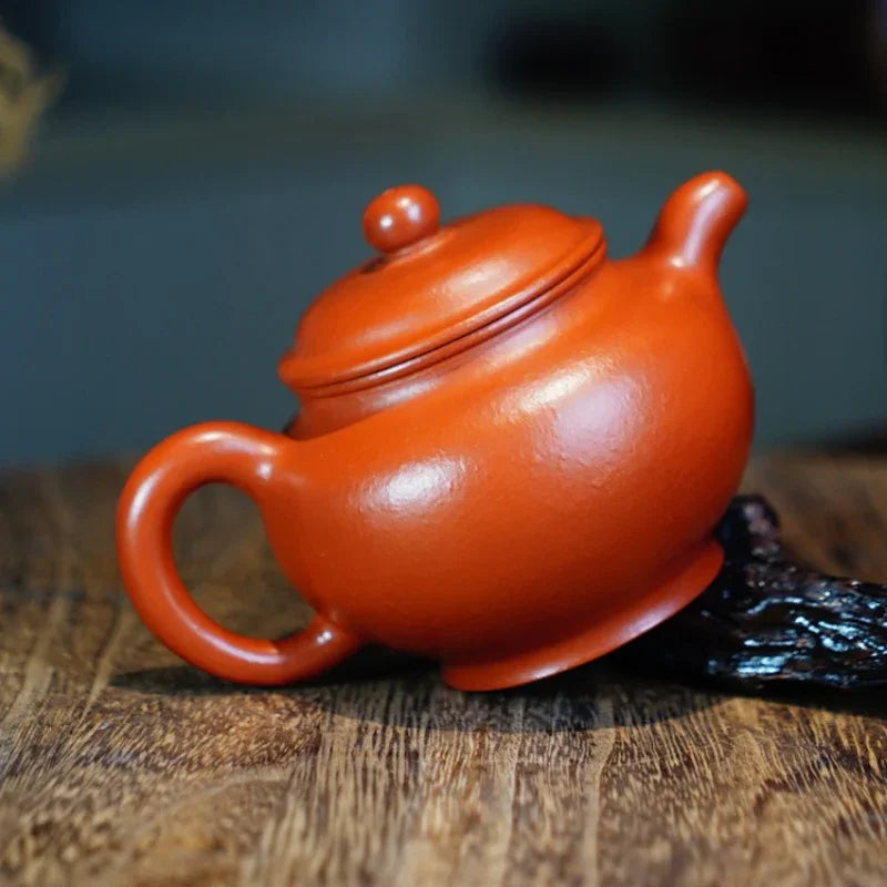 Teko Zisha Yixing Buatan Tangan Sepenuhnya [Periuk Duo Zhi] (Zhao Zhuang Zhu Ni - 250ml)