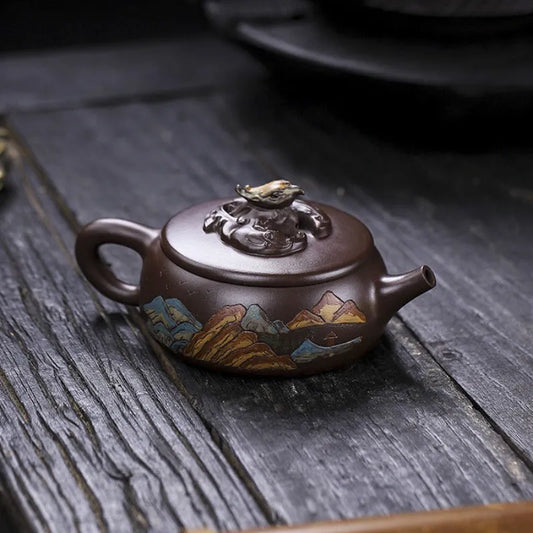 Full Handmade Yixing Zisha Teapot [Eagle] (Zi Jia Ni - 240ml) - YIQIN TEA HOUSE | yiqinteahouse.com | 200-300ml, full handmade zisha teapot, new arrival, teapot, teaware