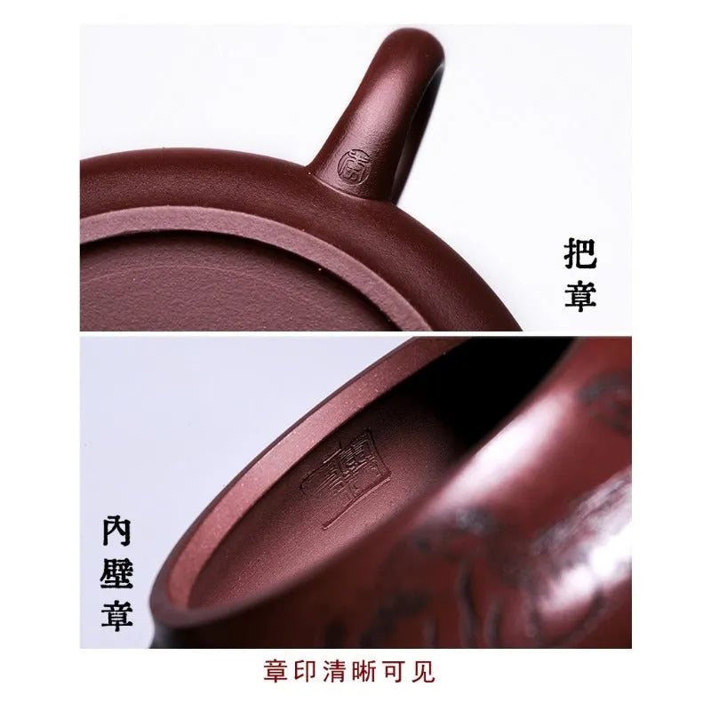 Full Handmade Yixing Zisha Teapot [Eight Horses] (Lao Zi Ni - 280ml) - YIQIN TEA HOUSE | yiqinteahouse.com | 200-300ml, full handmade zisha teapot, new arrival, teapot, teaware