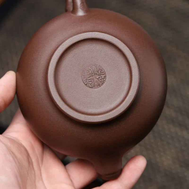 Teko Yixing Zisha Buatan Tangan Sepenuhnya [Elegant Bamboo Pot] (Zi Ni - 300ml)