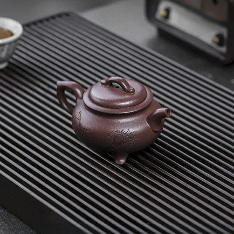 Teko Zisha Yixing Buatan Tangan Sepenuhnya [Enze Wan Wu] (Zi Ni - 190ml)