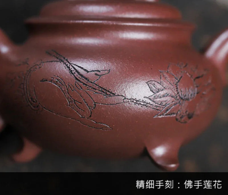 Teko Zisha Yixing Buatan Tangan Sepenuhnya [Enze Wan Wu] (Zi Ni - 190ml)