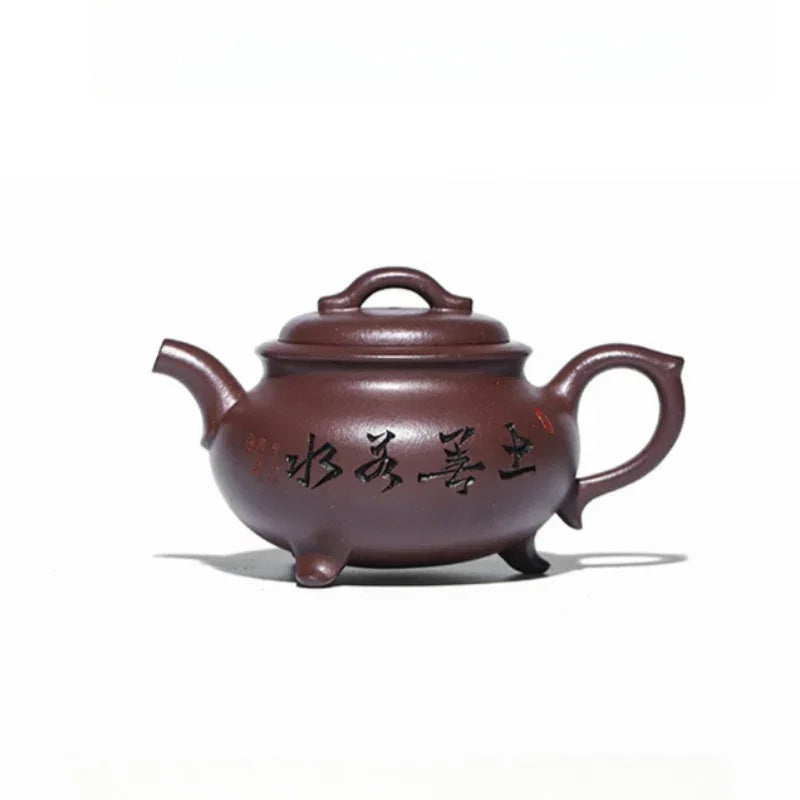 Teko Zisha Yixing Buatan Tangan Sepenuhnya [Enze Wan Wu] (Zi Ni - 190ml)