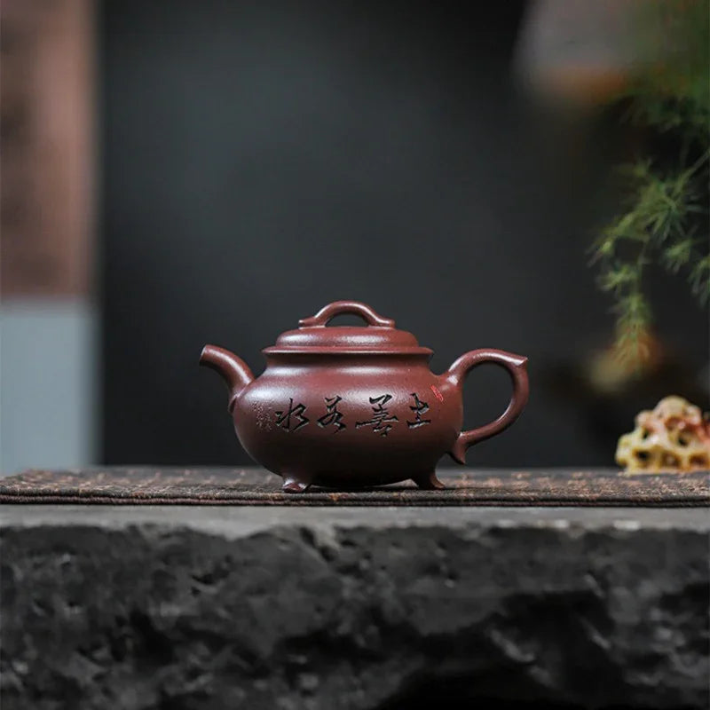 Teko Zisha Yixing Buatan Tangan Sepenuhnya [Enze Wan Wu] (Zi Ni - 190ml)