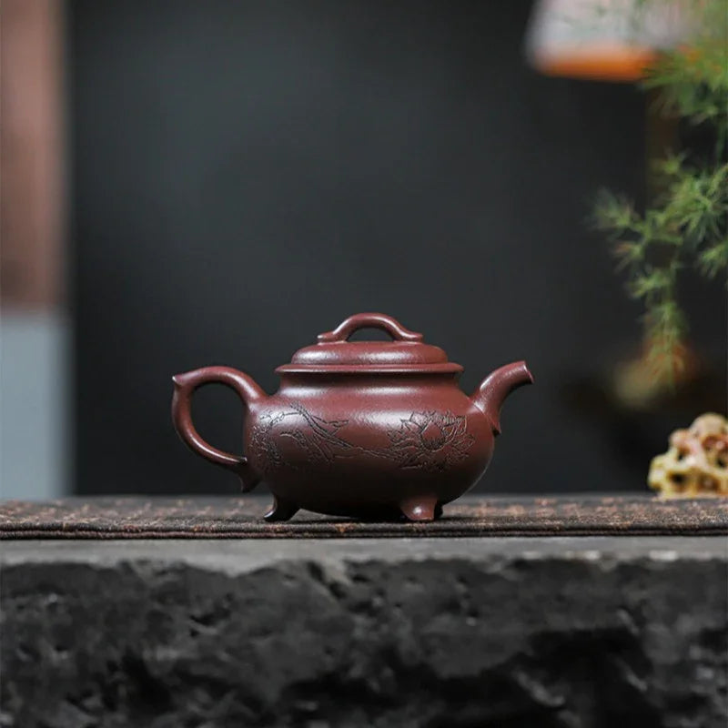 Teko Zisha Yixing Buatan Tangan Sepenuhnya [Enze Wan Wu] (Zi Ni - 190ml)