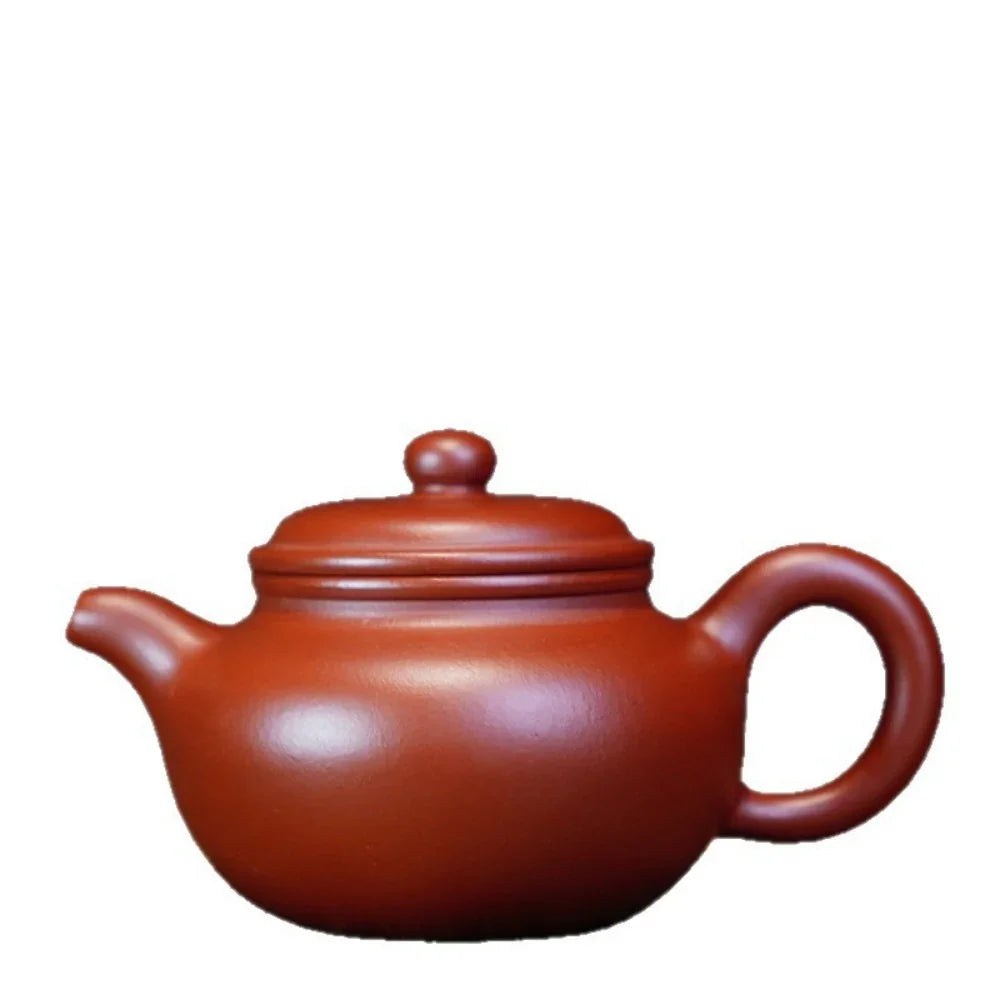 Teko Zisha Yixing Buatan Tangan Sepenuhnya [Fanggu Pot] (Dahongpao - 100ml)