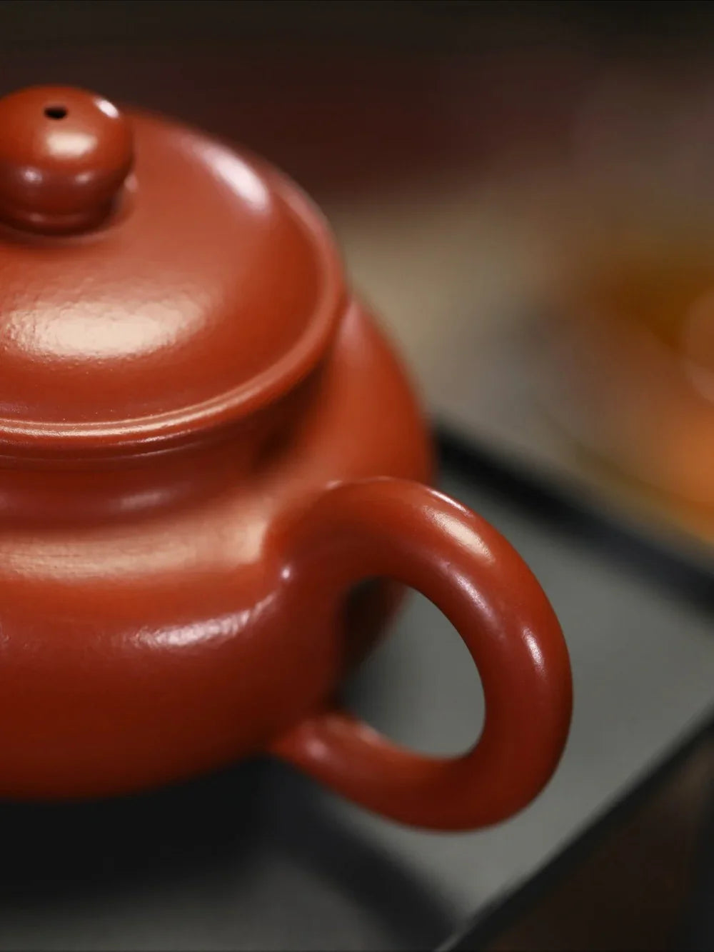 Teko Zisha Yixing Buatan Tangan Sepenuhnya [Fanggu Pot] (Dahongpao - 170ml)