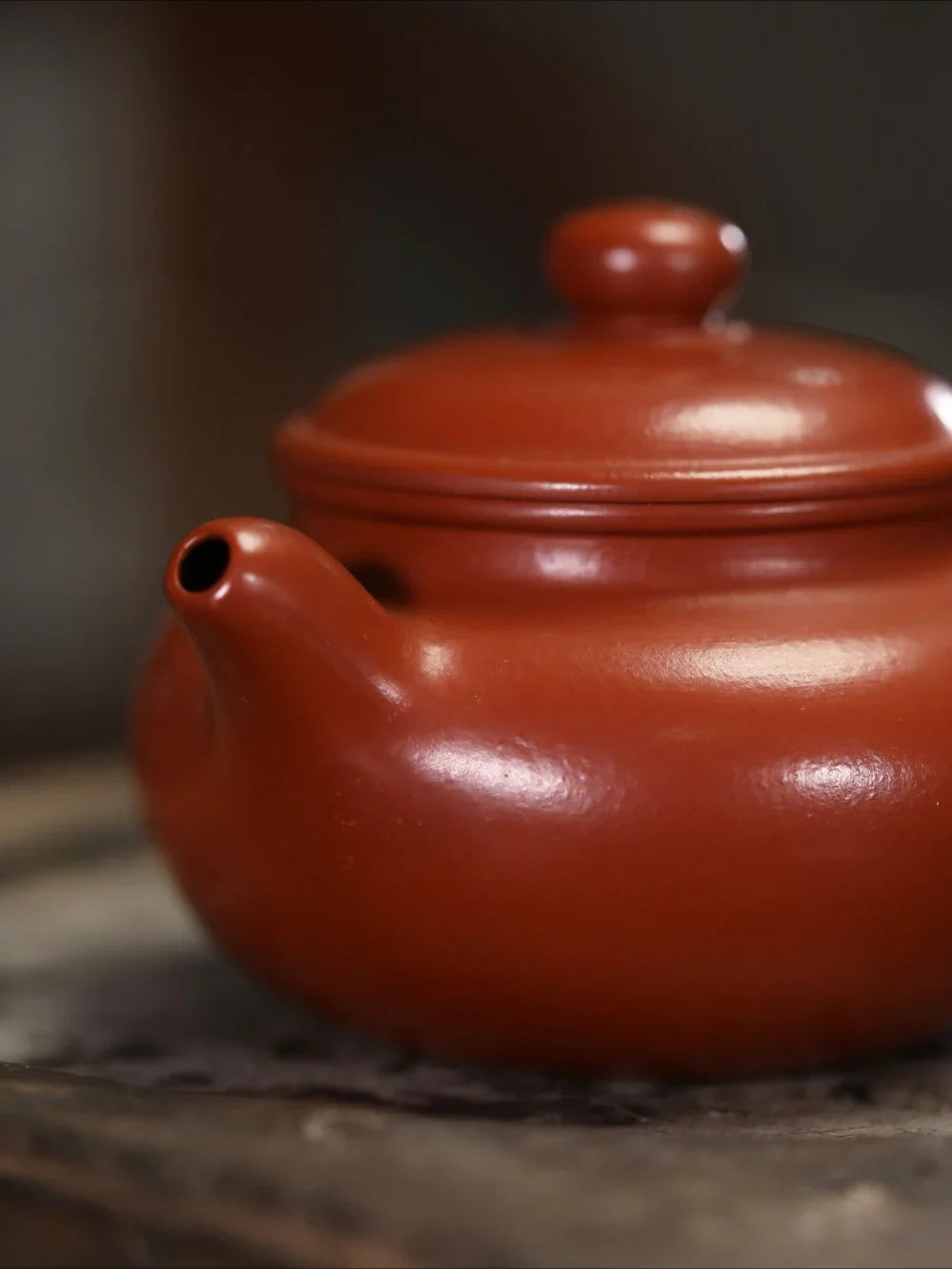 Teko Zisha Yixing Buatan Tangan Sepenuhnya [Fanggu Pot] (Dahongpao - 170ml)