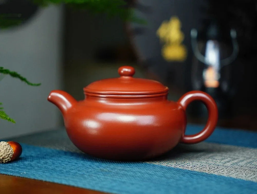 Full Handmade Yixing Zisha Teapot [Fanggu Pot] (Dahongpao - 320ml)