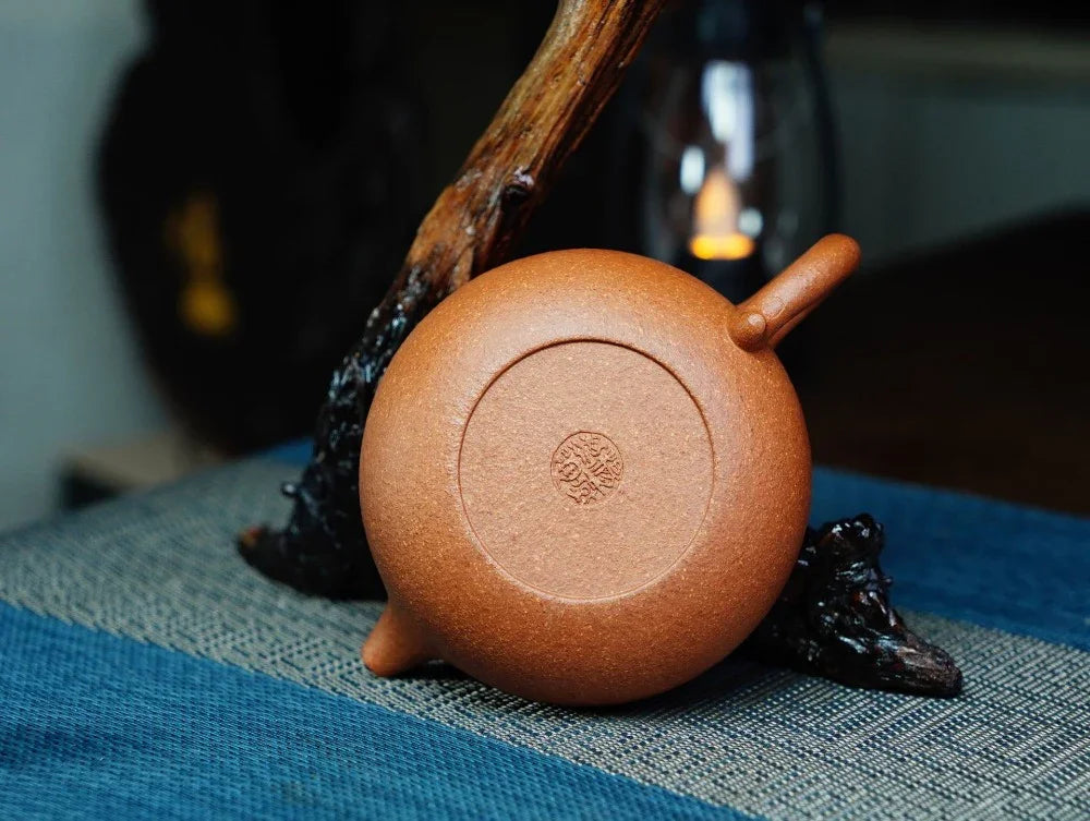 Full Handmade Yixing Zisha Teapot [Fanggu Pot] (Jiang Po Ni - 180ml) - YIQIN TEA HOUSE | yiqinteahouse.com | <200ml, full handmade zisha teapot, plain smooth, teapot, teaware
