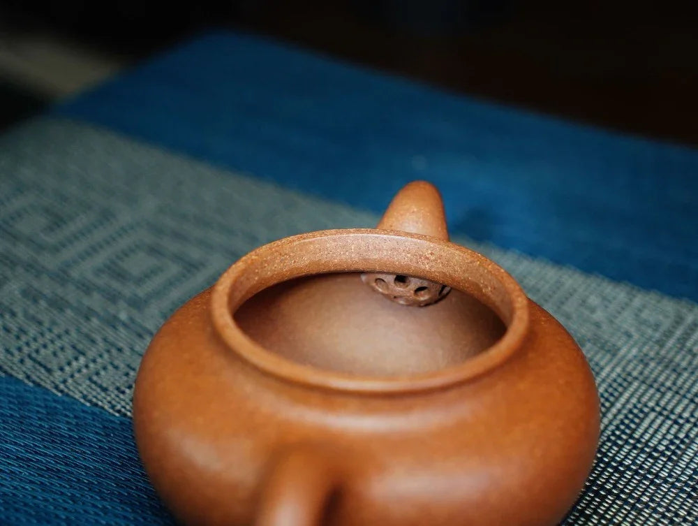 Full Handmade Yixing Zisha Teapot [Fanggu Pot] (Jiang Po Ni - 180ml) - YIQIN TEA HOUSE | yiqinteahouse.com | <200ml, full handmade zisha teapot, plain smooth, teapot, teaware