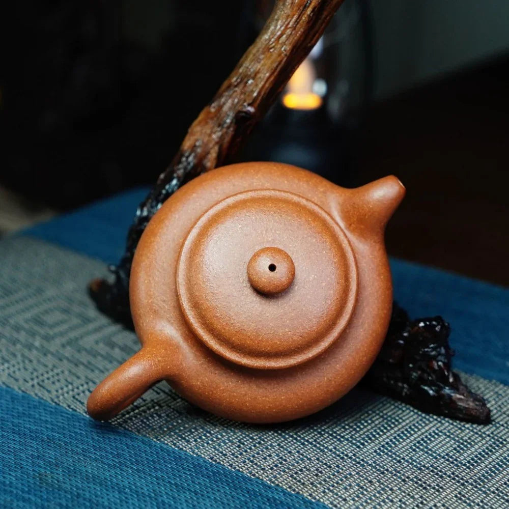 Full Handmade Yixing Zisha Teapot [Fanggu Pot] (Jiang Po Ni - 180ml) - YIQIN TEA HOUSE | yiqinteahouse.com | <200ml, full handmade zisha teapot, plain smooth, teapot, teaware